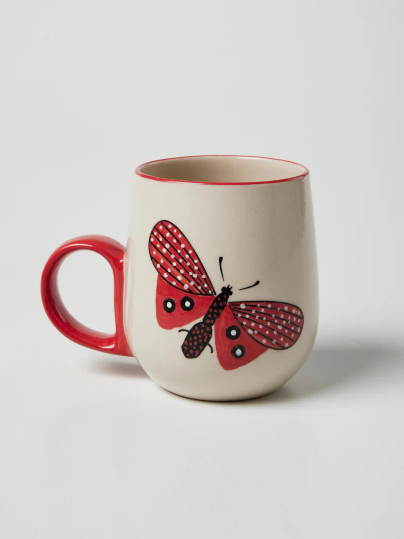 MOTH PARTY MUG in Rose by Jones & Co