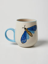 MOTH PARTY MUG in Sky by Jones & Co