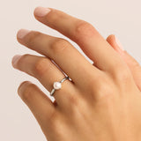 ENDLESS GRACE PEARL RING in Silver from By Charlotte