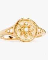 LIVE IN LOVE RING in 18k Gold Vermeil from By Charlotte