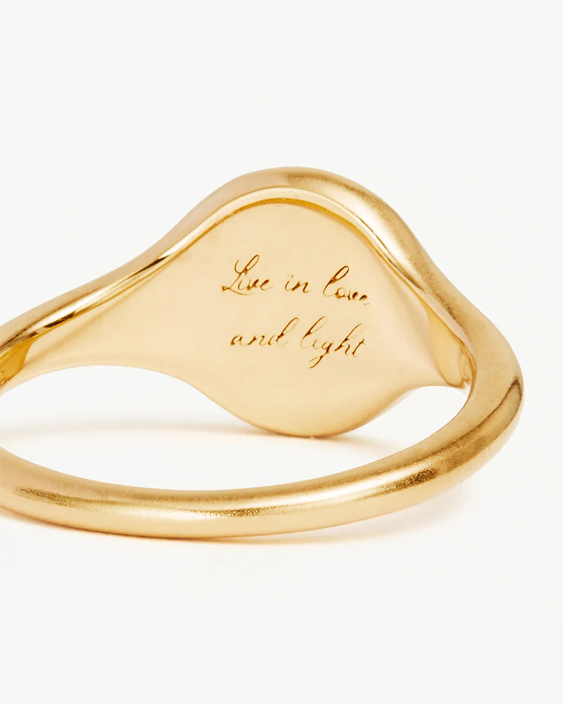 LIVE IN LOVE RING in 18k Gold Vermeil from By Charlotte