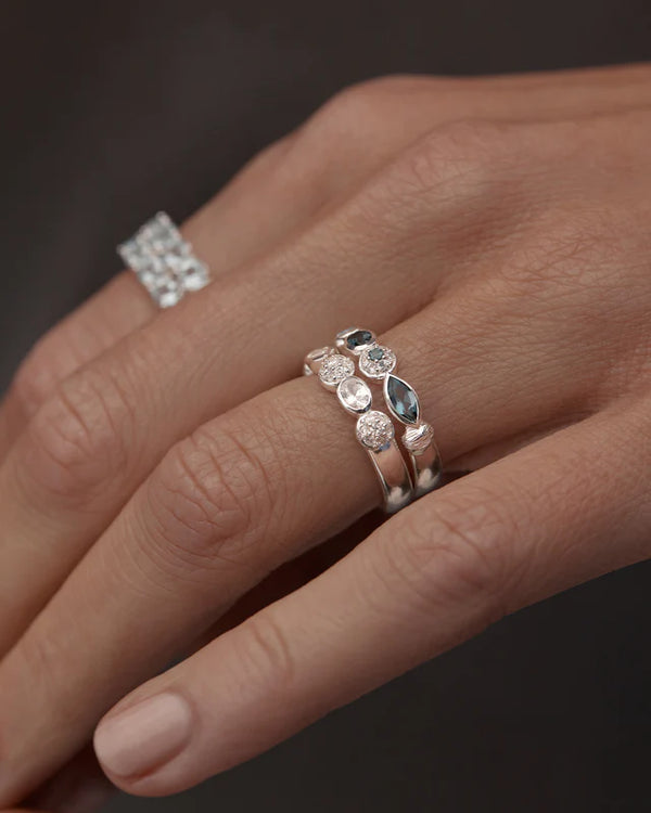 MAGIC OF EYE CRYSTAL RING in Sterling Silver from By Charlotte