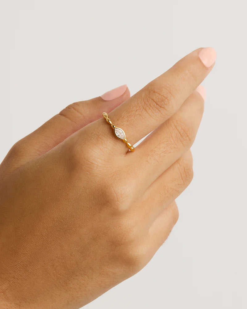 LUCKY EYE RING in Gold from By Charlotte