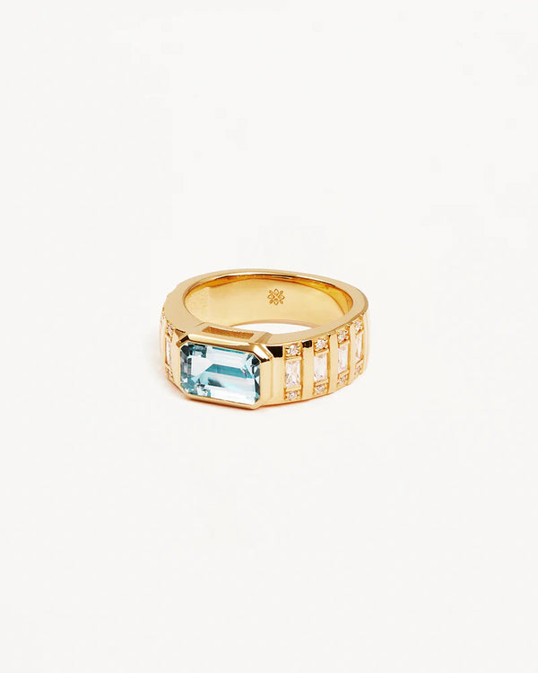 CALM YOUR SOUL TOPAZ RING in 18k Gold Vermeil from By Charlotte