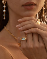 CALM YOUR SOUL TOPAZ RING in 18k Gold Vermeil from By Charlotte