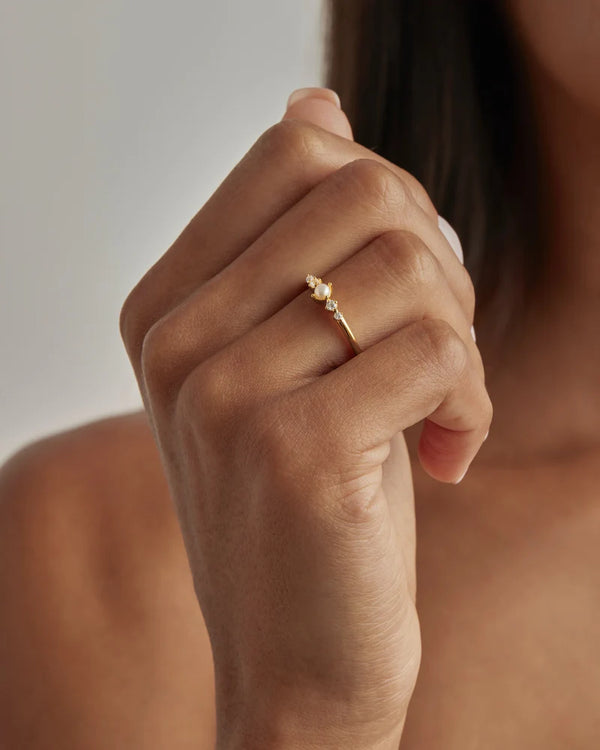 SEA FOAM RING in 18K Gold Vermeil from By Charlotte