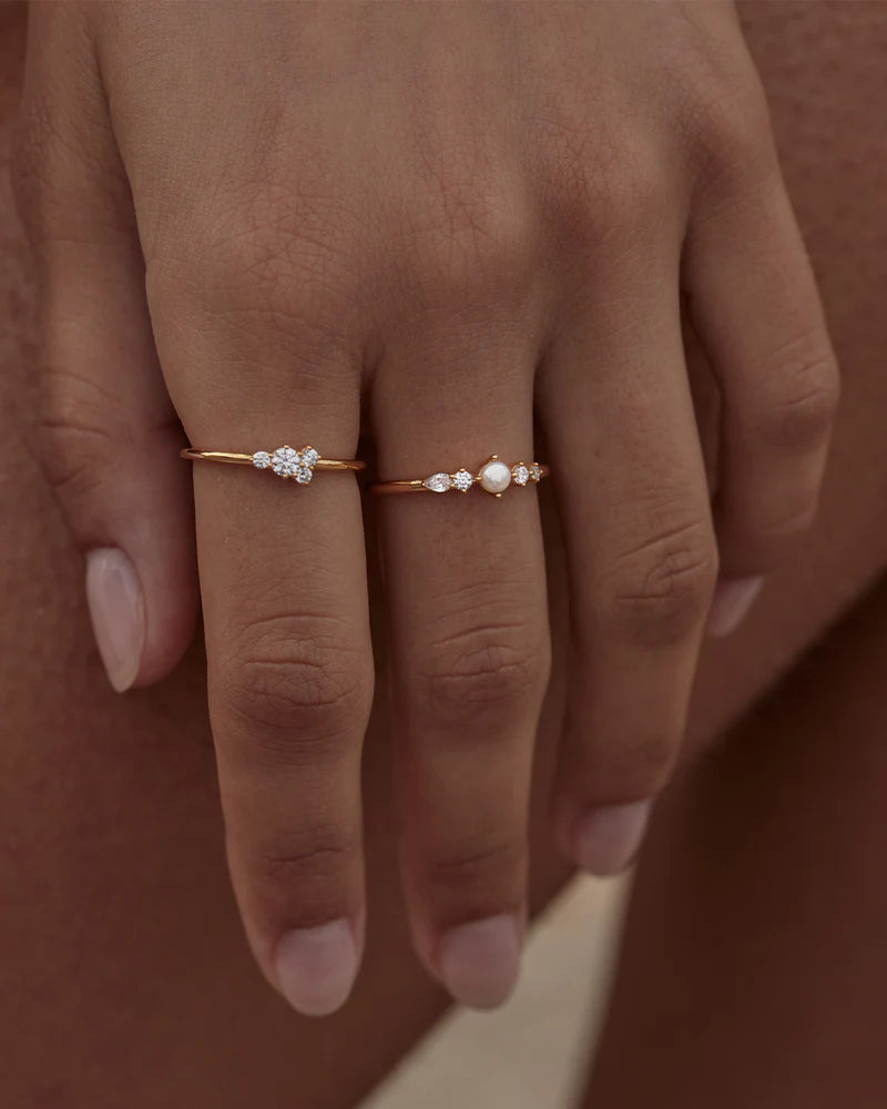 SEA FOAM RING in 18K Gold Vermeil from By Charlotte