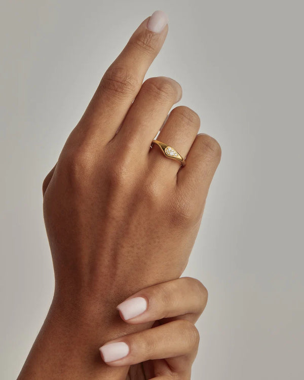 OCEAN MIST RING in 18K Gold Vermeil from By Charlotte