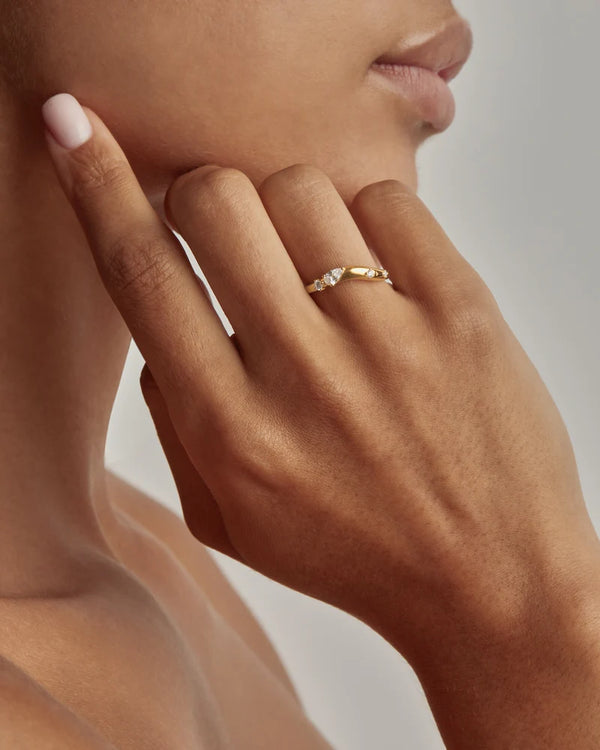 CHASING TIDES RING in 18K Gold Vermeil from By Charlotte