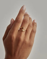 FLOW OF LIFE RING in 18K Gold Vermeil from By Charlotte