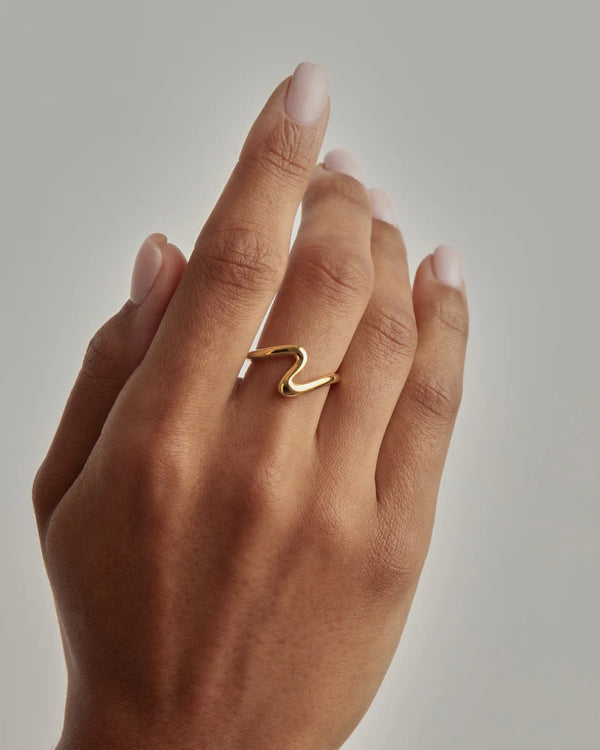 FLOW OF LIFE RING in 18K Gold Vermeil from By Charlotte