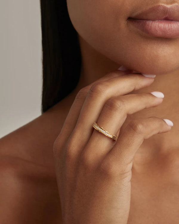 SUNKISSED HORIZON RING in 18K Gold Vermeil from By Charlotte