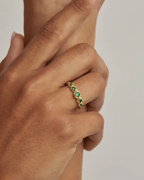 DEPTH OF YOU RING in 18K Gold Vermeil from By Charlotte