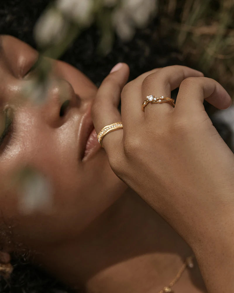 BEGIN AGAIN BAND RING from By Charlotte