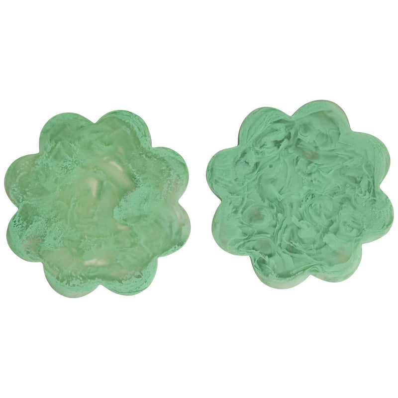CECILIA COASTERS SET OF 2 in Emerald from Sage x Clare