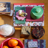 CECILIA COASTERS SET OF 2 in Fuchsia from Sage x Clare