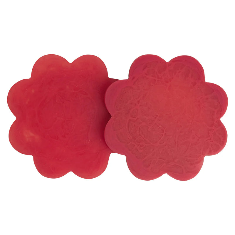 CECILIA COASTERS SET OF 2 in Raspberry from Sage x Clare