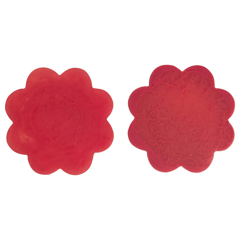 CECILIA COASTERS SET OF 2 in Raspberry from Sage x Clare