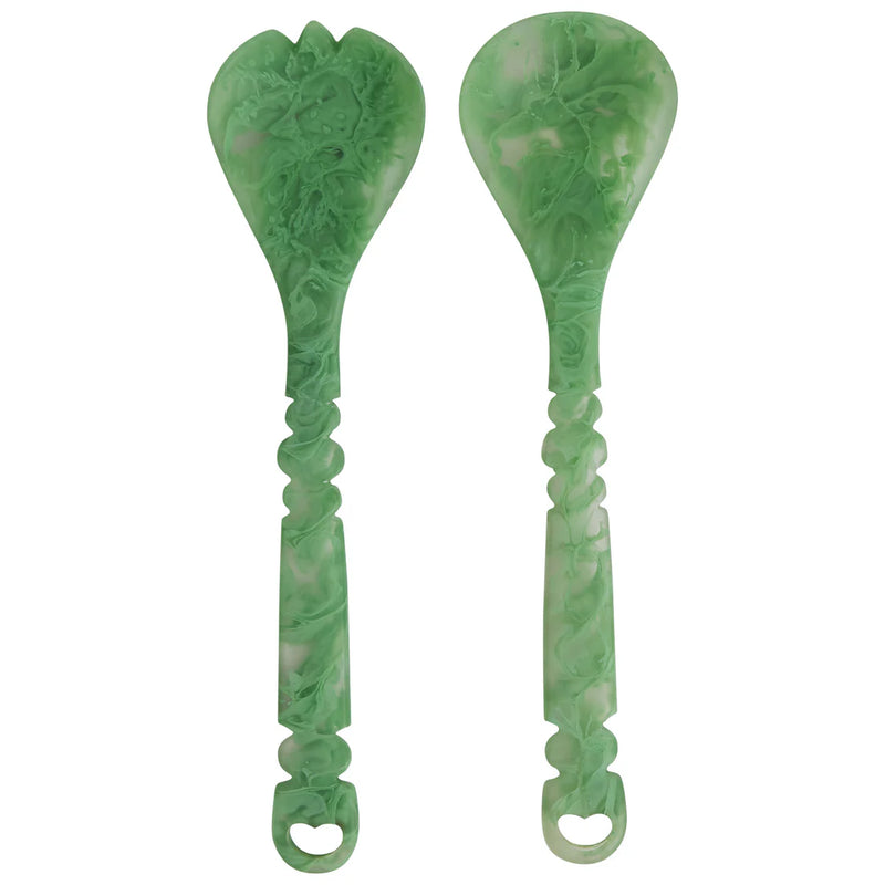 WILKIE SALAD SERVERS in Emerald from Sage x Clare