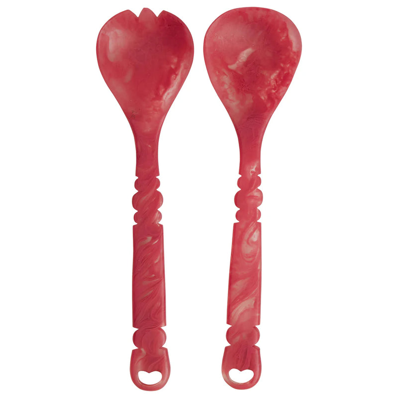 WILKIE SALAD SERVERS in Fucshia from Sage x Clare