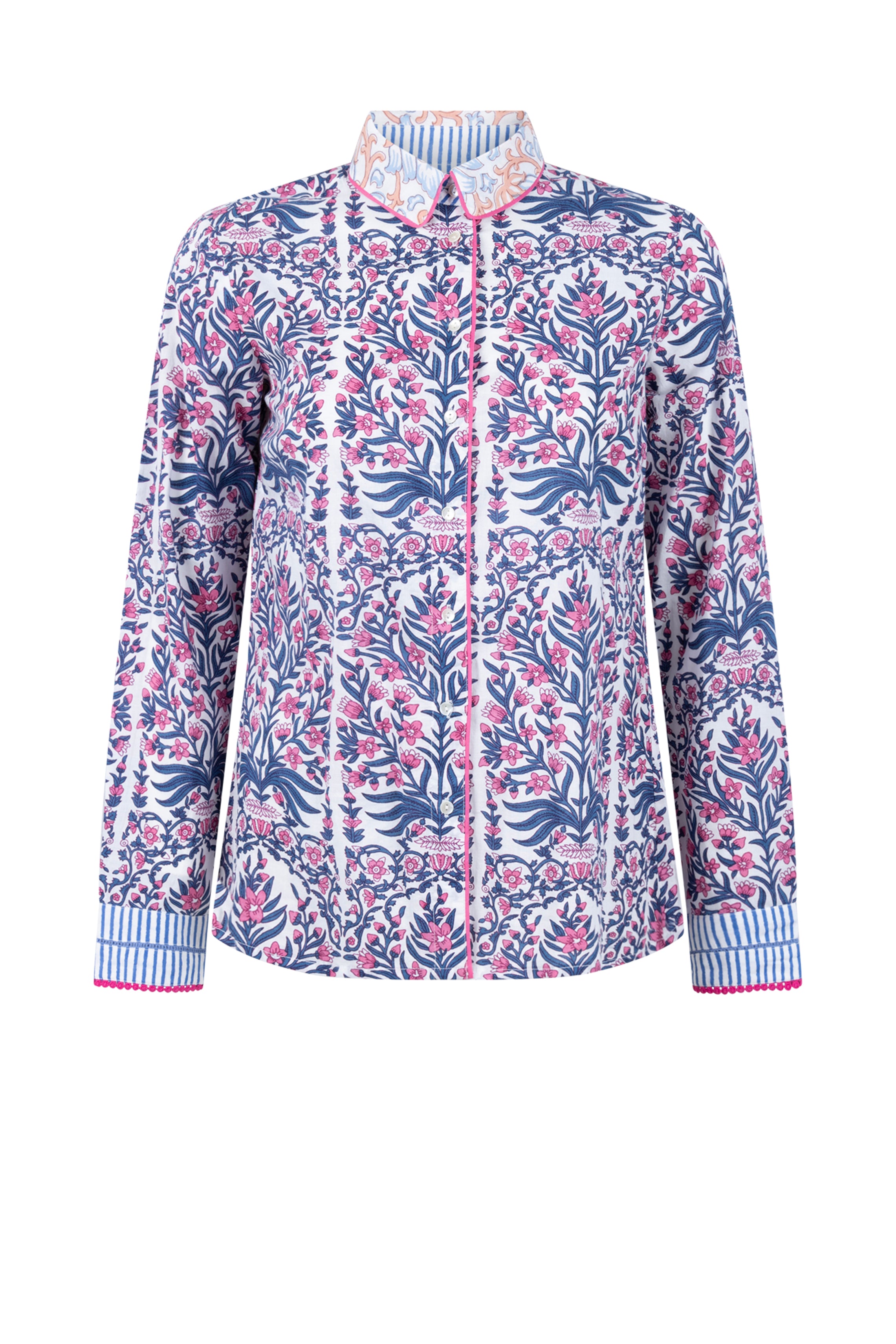 BLUE ROSA BLOUSE in Blue and Lilac by Place Du Soleil
