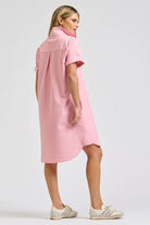 CATIE DRESS in Coral Oxford by Shirty