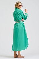 PIA LONGLINE SHIRT in Marine Green by Shirty