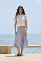 SHORT SLEEVE SWEATER in Blue Sky by Sita Murt