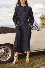 SNAPSHOT DRESS in Dark Denim from Zoe Kratzmann