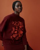STENCIL TEE in Maroon by Kowtow