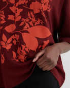 STENCIL TEE in Maroon by Kowtow