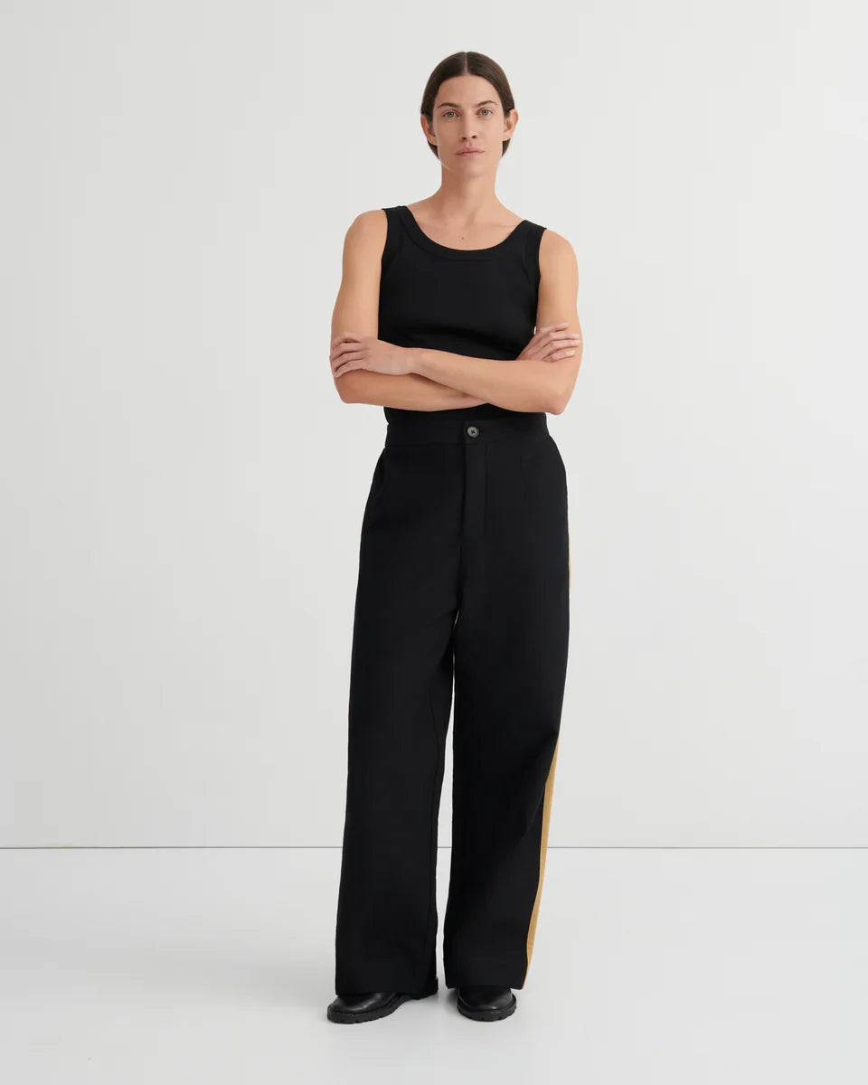 TUX PANT in Black Driftwood by Kowtow Australia