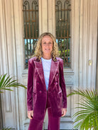 VELVET BLAZER in Dusky Pink by Sophie Moran