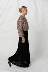 CORA BLOUSE in Snow Leopard by Kachel