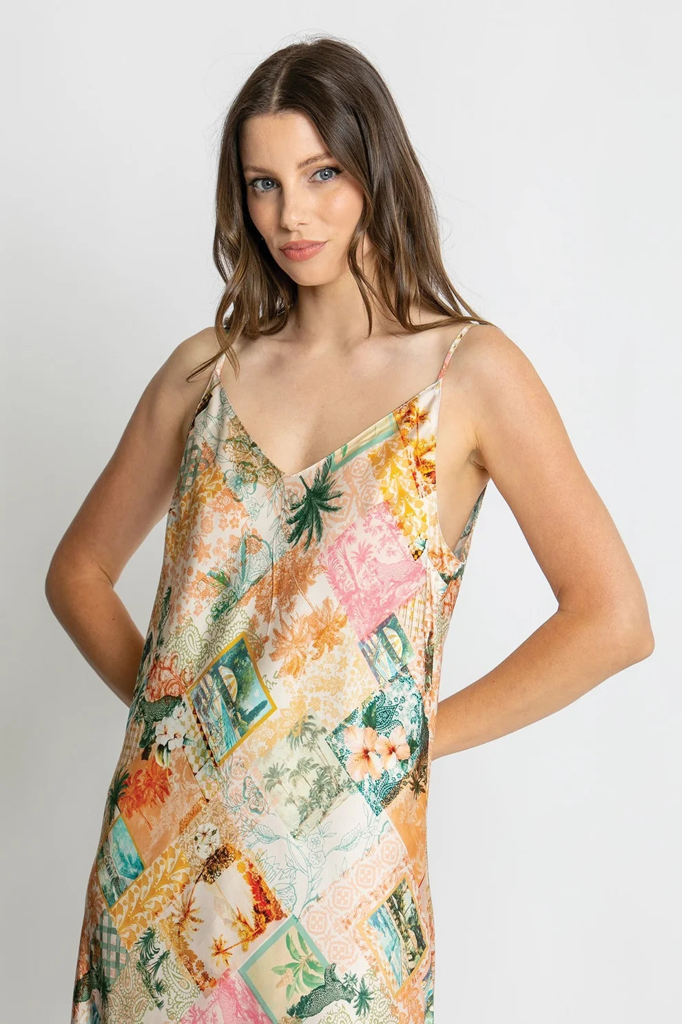 HAZEL SLIP DRESS in Malibu by Kachel