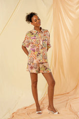 ZITA BELTED SHORTS in Fiesta by Kachel