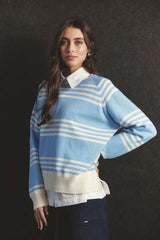 Alessandra CASCADE SWEATER in Cornflower