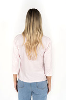 STELLA V NECK TEE in Soft Pink by Humidity Lifestyle