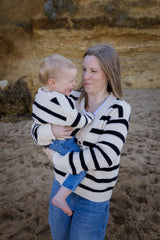 MINI ME CHLOE CARDIGAN in Bretton Stripe from Maxted