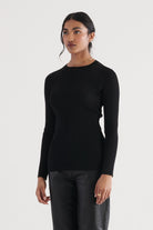 Elka Collective Nola Long Sleeve Top in Black