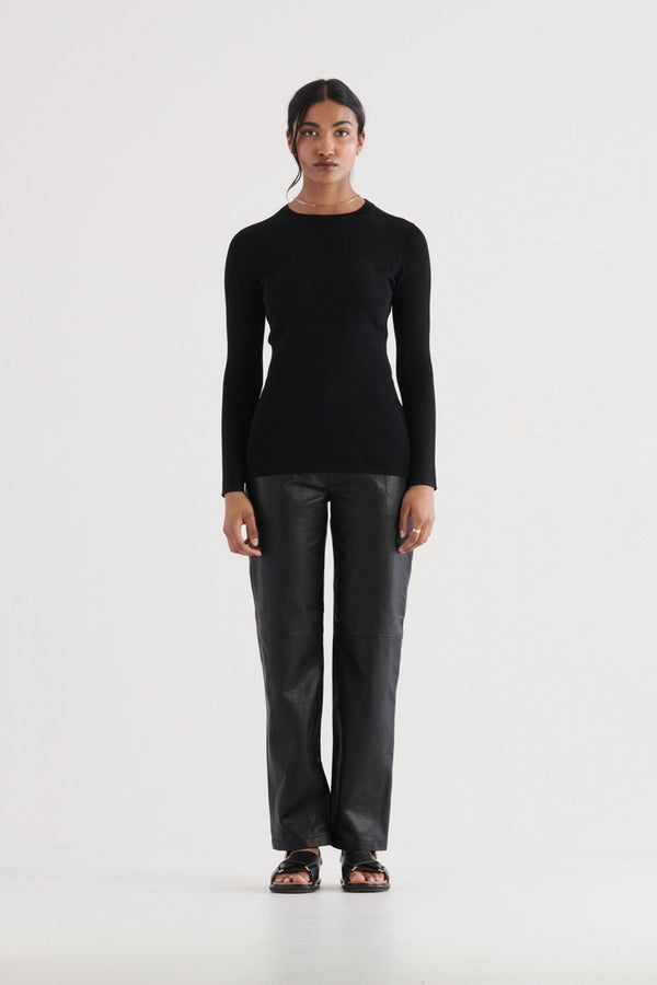 Elka Collective Nola Long Sleeve Top in Black