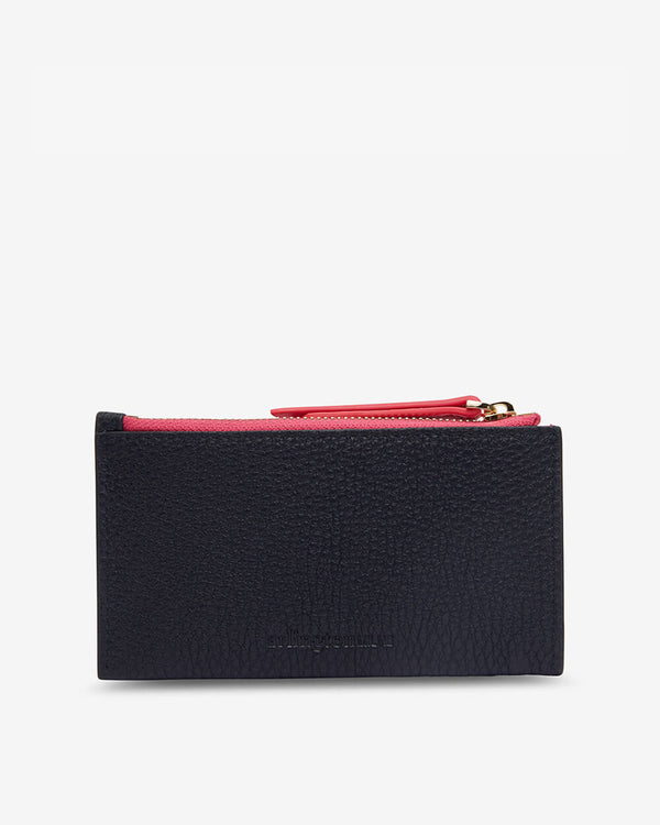 COMPACT WALLET in Navy Pebble by ARLINGTON MILNE
