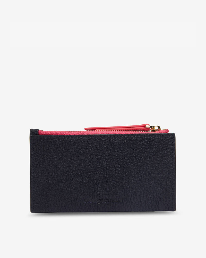 COMPACT WALLET in Navy Pebble by ARLINGTON MILNE