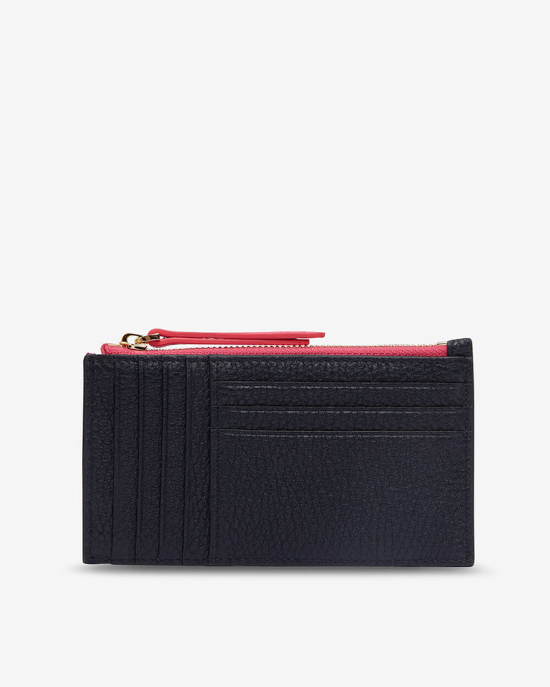 COMPACT WALLET in Navy Pebble by ARLINGTON MILNE