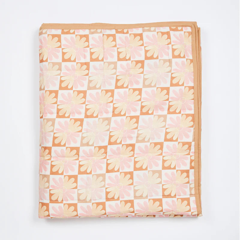 QUILTED THROW in Chamomile Pink from Bonnie and Neil