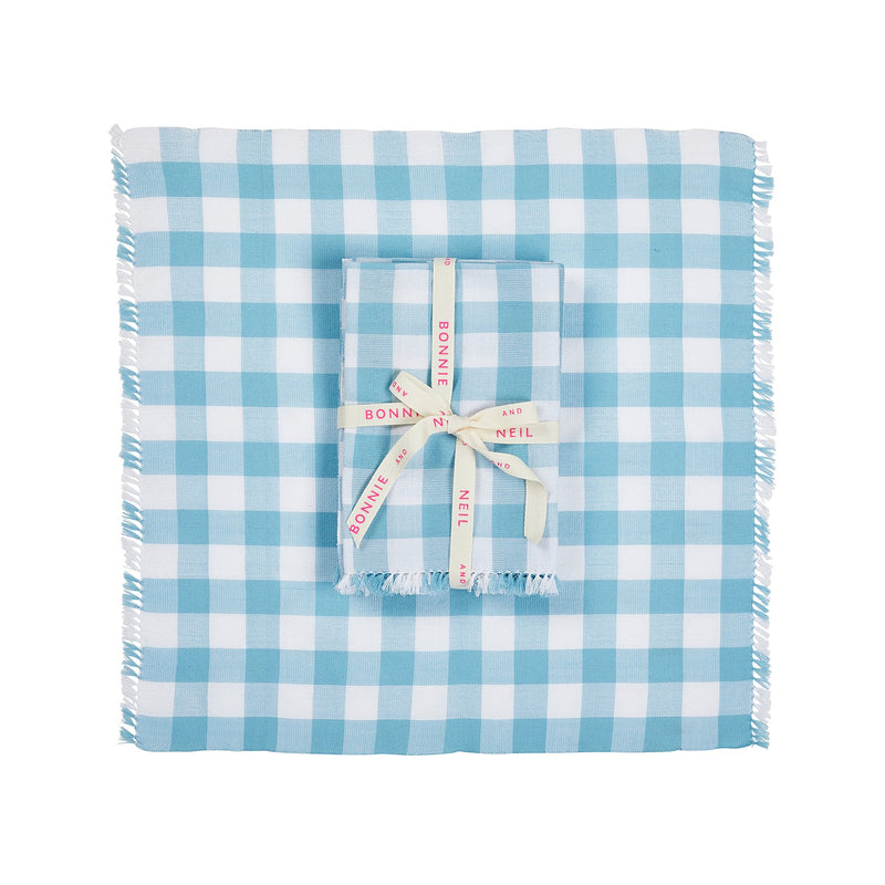 NAPKIN SET in Gingham Blue from Bonnie and Neil