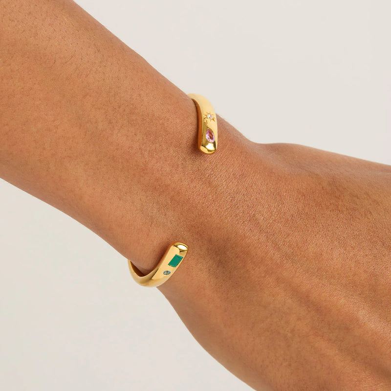 CONNECT TO THE UNIVERSE CUFF in Gold from By Charlotte