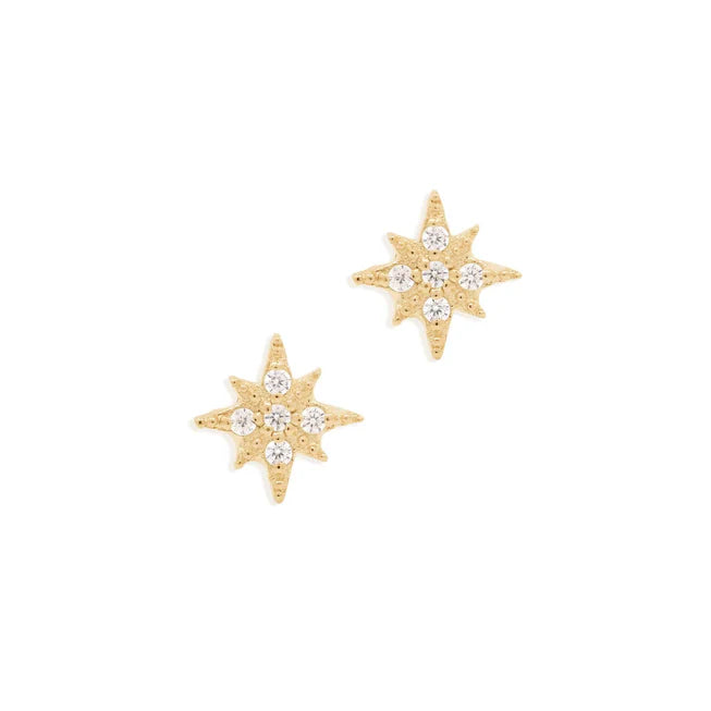 STARLIGHT STUD EARRINGS in Gold from By Charlotte