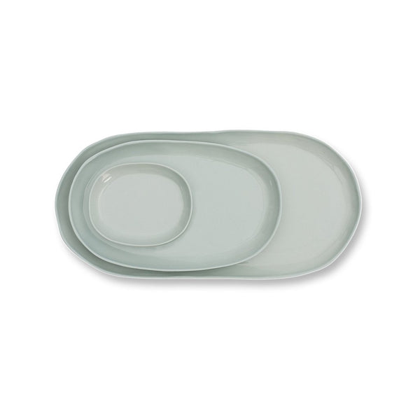 CLOUD OVAL PLATE LARGE | Light Blue