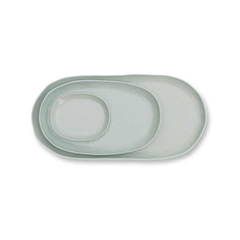 CLOUD OVAL PLATE LARGE | Light Blue